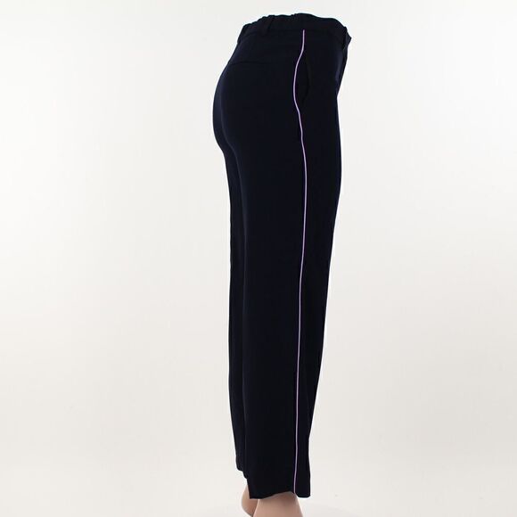 Maje Pebs Wide-Leg Pants in Navy - Picture 5 of 5